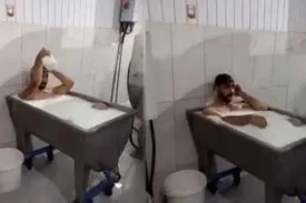 ۱۵ سال زندان برای حمام با وان پر از شیر!