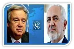 تماس تلفنی ظریف با دبیر کل سازمان ملل