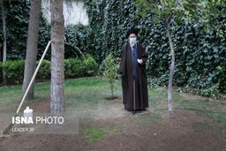 کاشت نهال توسط مقام معظم رهبری