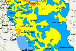 رنگ‌بندی شهر‌های قرمز، نارنجی و زرد و آبی کرونا در نوروز ۱۴۰۰