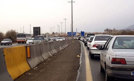 ترافیک در برخی مقاطع محور چالوس سنگین است