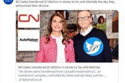 چک ۱.۸ میلیارد دلاری بیل گیتس به همسرش پس از طلاق