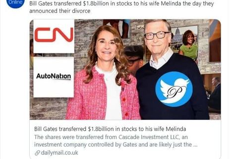 چک ۱.۸ میلیارد دلاری بیل گیتس به همسرش پس از طلاق