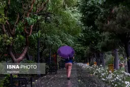 تداوم رگبار باران در ۲۳ استان کشور