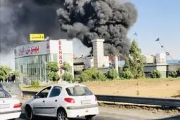 آتش‌سوزی در یک شرکت مواد غذایی در جاده مخصوص کرج