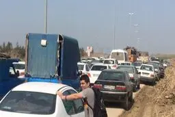ترافیک سنگین در جاده کرج-چالوس