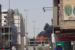 وقوع آتش سوزی مهیب در نجف اشرف+ تصاویر