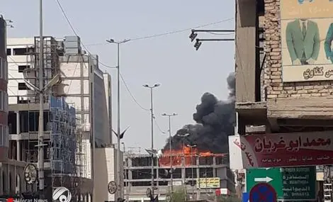 وقوع آتش سوزی مهیب در نجف اشرف+ تصاویر