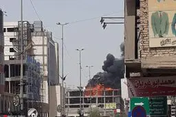 وقوع آتش سوزی مهیب در نجف اشرف+ تصاویر