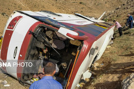 بازداشت راننده اتوبوس حامل خبرنگاران