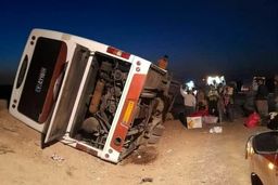 حادثه اتوبوسی با ۲۵ مصدوم در قم