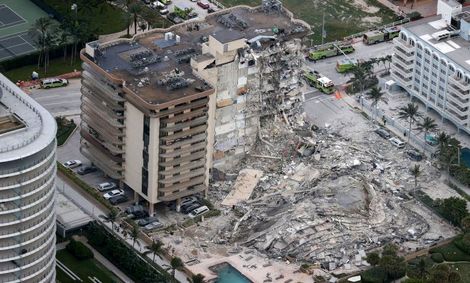 احتمال فرو ریختن مابقی ساختمان فلوریدا