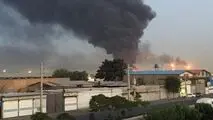 آتش‌سوزی گسترده در محدوده جاده مخصوص