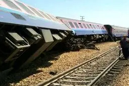 جزییات واژگونی ۶ واگن یک قطار باری در محور جنوب