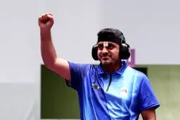 جواد فروغی شگفتی‌ساز و قهرمان المپیک شد/ اولین مدال المپیک تاریخ تیراندازی ایران
