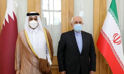 دیدار و گفتگوی ظریف و وزیر خارجه قطر در تهران