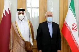 دیدار و گفتگوی ظریف و وزیر خارجه قطر در تهران