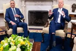 ماجرای دست‌نوشته بایدن درباره ایران در دیدار با الکاظمی