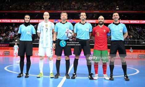 گلاره ناظمی داور زن ایران در فینال جام جهانی فوتسال مردان + عکس