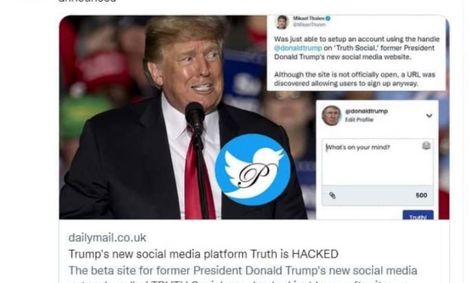 شبکه اجتماعی ترامپ هک شد