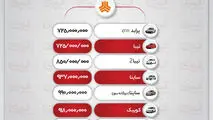 قیمت روز خودروهای ایرانی و چینی در بازار  (۱۹بهمن‌ماه)