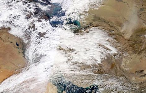تصویر ماهواره‌ای ناسا از وضعیت جوی ایران