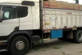 کامیون حامل ۱۰ میلیارد کالای قاچاق توقیف شد