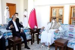 دیدار امیرعبداللهیان با امیر قطر