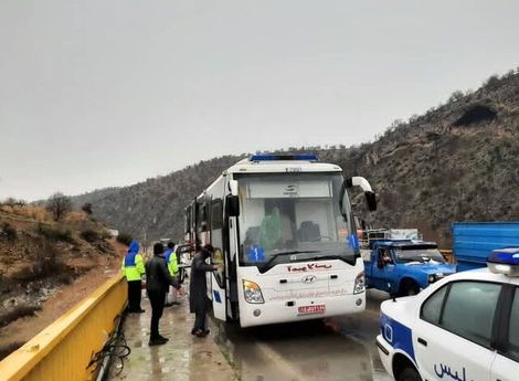 تصادف شاخ به شاخ در محور یاسوج-اصفهان