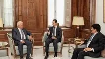 دیدار رئیس الحشد الشعبی با بشار اسد