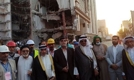 قدردانی شیوخ و سران طوایف عرب آبادان از گروه های امداد و آواربرداری