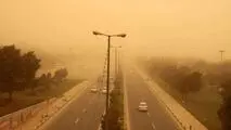 خیزش گردوخاک و باد در بعضی از شهرها