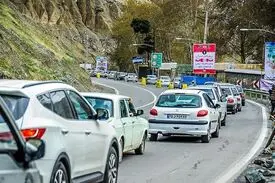 ترافیک جاده چالوس فوق سنگین است