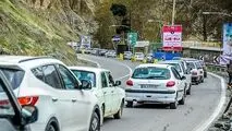 ترافیک جاده چالوس فوق سنگین است