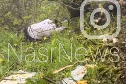 اولین تصویر از پیکر جانباختگان حادثه سقوط بالگرد حامل رئیس‌جمهور