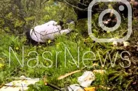 اولین تصویر از پیکر جانباختگان حادثه سقوط بالگرد حامل رئیس‌جمهور