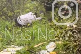 اولین تصویر از پیکر جانباختگان حادثه سقوط بالگرد حامل رئیس‌جمهور