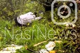 اولین تصویر از پیکر جانباختگان حادثه سقوط بالگرد حامل رئیس‌جمهور