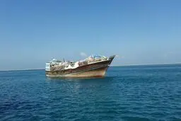 کشتی غرق شده در سواحل کویت مسافری نبود
