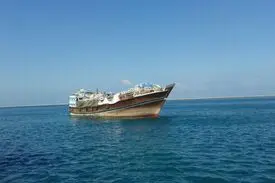 کشتی غرق شده در سواحل کویت مسافری نبود