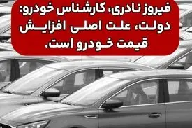 دولت، علت اصلی افزایش قیمت خودرو است