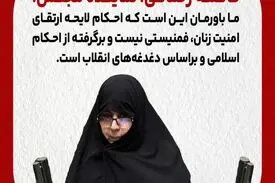 لایحه ارتقای امنیت زنان برگرفته از احکام اسلامی است