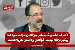 دکتر قناد‌باشی، کارشناس بین‌الملل: دولت سیزدهم پیگیر برجام نیست، خواهان برداشتن تحریم‌هاست.