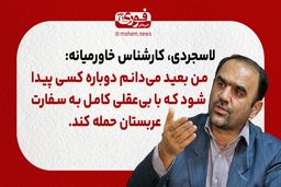 لاسجردی، کارشناس خاورمیانه: من بعید می‌دانم دوباره کسی پیدا شود که با بی‌عقلی کامل به سفارت عربستان حمله کند. 