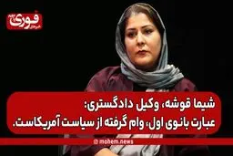شیما قوشه، وکیل دادگستری: عبارت بانوی اول، وام گرفته از سیاست آمریکاست.