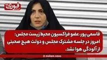 قاسمی‌پور، عضو فراکسیون محیط زیست مجلس: امروز در جلسه مشترک مجلس و دولت هیچ صحبتی از آلودگی هوا نشد.
