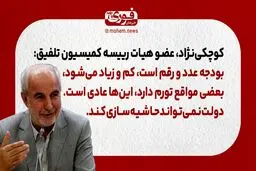عضو هیات رییسه کمیسیون تلفیق: بودجه عدد و رقم است، کم و زیاد می‌شود، بعضی مواقع تورم دارد، این‌ها عادی است.