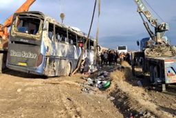 حادثه مرگبار واژگونی اتوبوس در نجف‌آباد اصفهان