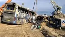 حادثه مرگبار واژگونی اتوبوس در نجف‌آباد اصفهان