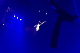 لحظه وحشتناک سقوط زن آکروبات باز از ارتفاع ۱۱ متری! + فیلم